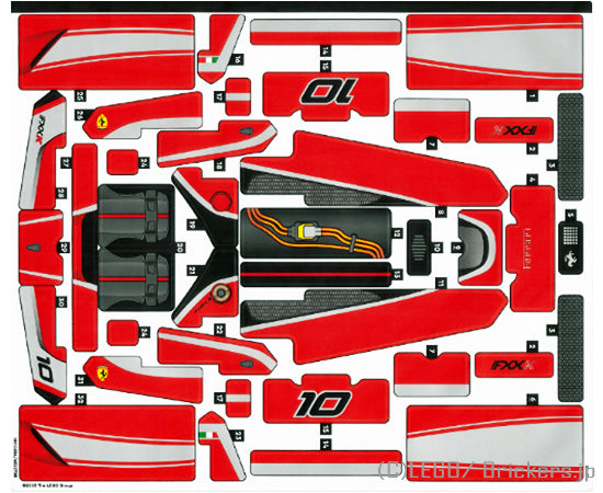 ステッカー シート テクニック フェラーリ#42212 (10110656/6522708)