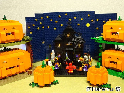 Hare-ru様の作品『ハロウイン仕様の洋館とジャック・オー・ランタン』