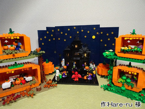Hare-ru様の作品『ハロウイン仕様の洋館とジャック・オー・ランタン』