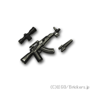 LEGO® パーツ アサルトライフル AK-47s スコープ&銃剣付き：[Black / ブラック] cp-sdt-ak47s-026 