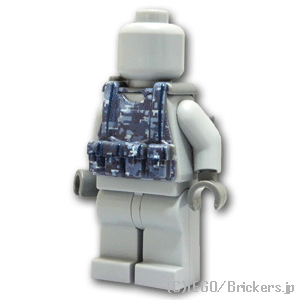 LEGO® パーツ タクティカルベスト B12 デジタルブルーカモフラージュ：[Dark Bluish Gray / ダークグレー] cp-sdt-b12dbc-199 