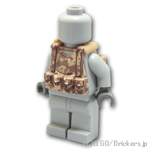 LEGO® パーツ タクティカルベスト B12 デザートデジタルカモフラージュ：[Dark Tan / ダークタン] cp-sdt-b12ddc-138 
