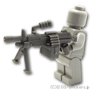 LEGO® パーツ マシンガン M249：[Dark Bluish Gray / ダークグレー] cp-sdt-m249-199 