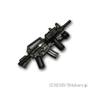 LEGO® パーツ  アサルトライフル M4T1 グリップ&ライト付き：[Black / ブラック] cp-sdt-m4t1-026