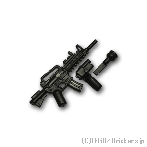 LEGO® パーツ アサルトライフル M4T1 グリップ&ライト付き：[Black / ブラック] cp-sdt-m4t1-026 