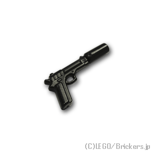 LEGO® パーツ ハンドガン M92FS サイレンサー付き：[Black / ブラック] cp-sdt-m92fsj2-026 