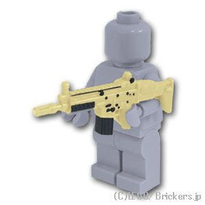 LEGO® カスタムパーツ アサルトライフル SCAR-D ペイント：[Tan / タン] CP-SDT-SCARD-005 