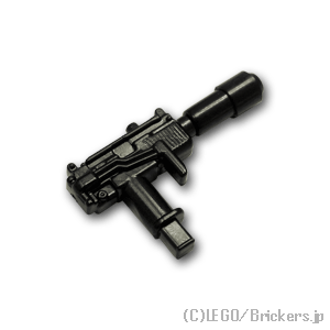LEGO® パーツ サブマシンガン Mini-UZI サイレンサー付き：[Black / ブラック] cp-sdt-uzij5-026 