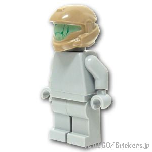 LEGO® パーツ ショックトルーパーヘルメット サンドグリーンバイザーディティール：[Dark Tan / ダークタン] cp-bf-01603-02x-138 