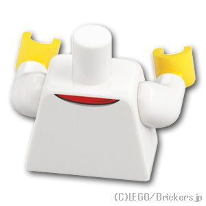 LEGO® パーツ 6283797 トルソー - 赤いネッカチーフのシェフ：[White / ホワイト] 973pb3863c01-001 