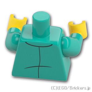 LEGO® パーツ 6400050 トルソー - 鉄道会社のユニフォーム：[Dark Turquoise / ダークターコイズ] 973pb4785c01-107 
