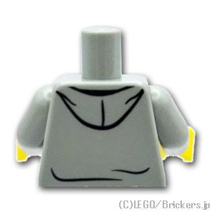 LEGO® パーツ 6153512 ドローストリングのパーカー：[Light Bluish Gray / グレー] 973pb2066c02-194 