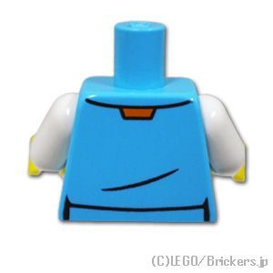 LEGO® パーツ 6443826 トルソー - フラッシュメモリー付き研究者のジャケット：[Md,Azure / ミディアムアズール] 973pb5257c01-156 