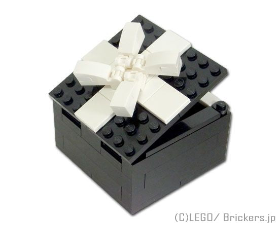 LEGO® パーツ ジョイフルセット／ギフトボックス型小物入れ(黒x白)【BROS053c】 l-bros053c 