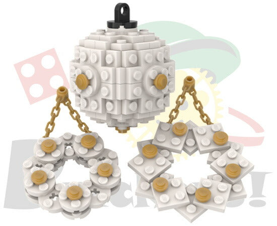 LEGO® パーツ  ジョイフルセット／クリスマスオーナメントセット(白) l-bros059b