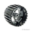 ホイール ハード プラスチック 49.5mm x 37.5mm - 6スポーク：[Black / ブラック]