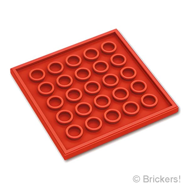 LEGO® パーツ 6192007 タイル 6 x 6 - マット ボトムチューブ：[Red / レッド] 10202-021 