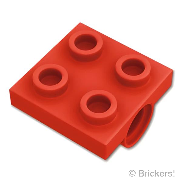 LEGO® パーツ 6014616 プレート 2 x 2 - ピンホール：[Red / レッド] 10247-021 