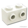 ブロック 1 x 2 - 1面スタッド：[White / ホワイト]