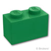 ブロック 1 x 2 - 1面スタッド：[Green / グリーン]