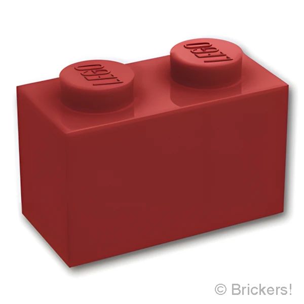 LEGO® パーツ 6252545 ブロック 1 x 2 - 1面スタッド：[Dark Red / ダークレッド] 11211-154 