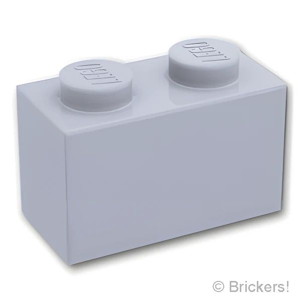 LEGO® パーツ 6015344 ブロック 1 x 2 - 1面スタッド：[Light Bluish Gray / グレー] 11211-194 