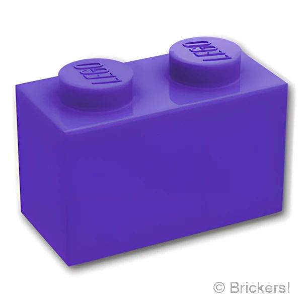 LEGO® パーツ 6380026 ブロック 1 x 2 - 1面スタッド：[Dark Purple / ダークパープル] 11211-268 