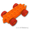 デュプロ カーベース 2 x 6 レッドホイール ヒンジ付き タイプ2：[Orange / オレンジ]