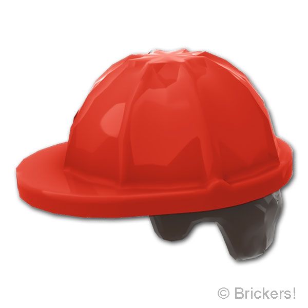 LEGO® パーツ 6555538 ミニフィグ コンボヘア - 巻き髪と工事用ヘルメット：[Red / レッド] 114290pb01-021 