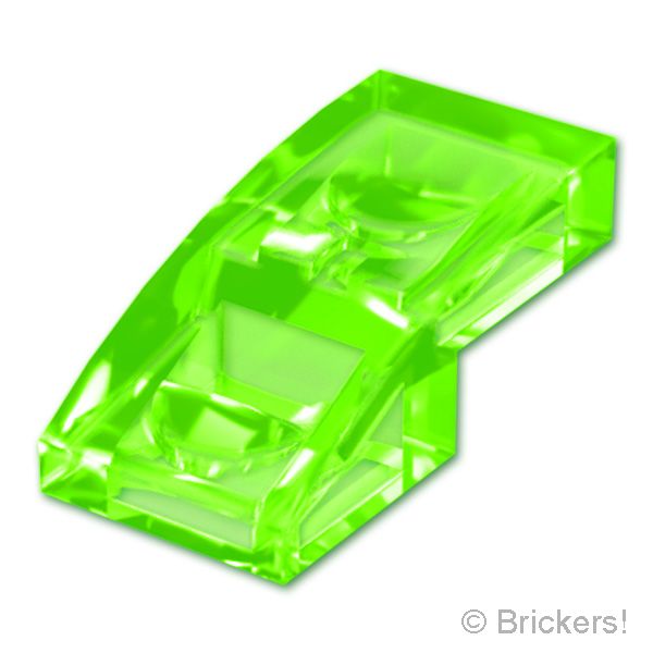 LEGO® パーツ 6530510 スロープ カーブ 2 x 1：[Tr,Bt Green / トランスブライトグリーン] 11477-311 