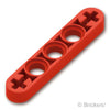 テクニック リフトアーム 薄型 1 x 5 - 軸穴：[Red / レッド]
