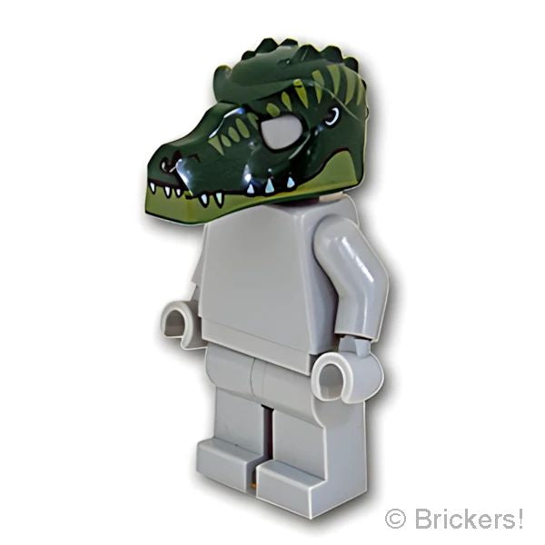 LEGO® パーツ 6022277 ヘッドギア クロコダイルマスク - ピアス：[Dark Green / ダークグリーン] 12551pb02-141 