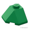 ウェッジ 2 x 2 - スロープ  45° コーナー ：[Green / グリーン]