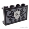 パネル 1 x 4 x 2 - H.G.銀の盾の紋章：[Black / ブラック]