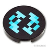 タイル ラウンド 2 x 2 - マインクラフト スカルク シュリーカー：[Black / ブラック]