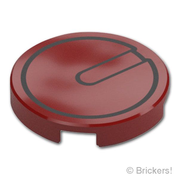 LEGO® パーツ 6586343 タイル ラウンド 2 x 2 - アイアンマン メカニカルジョイント：[Dark Red / ダークレッド] 14769pb813-154 