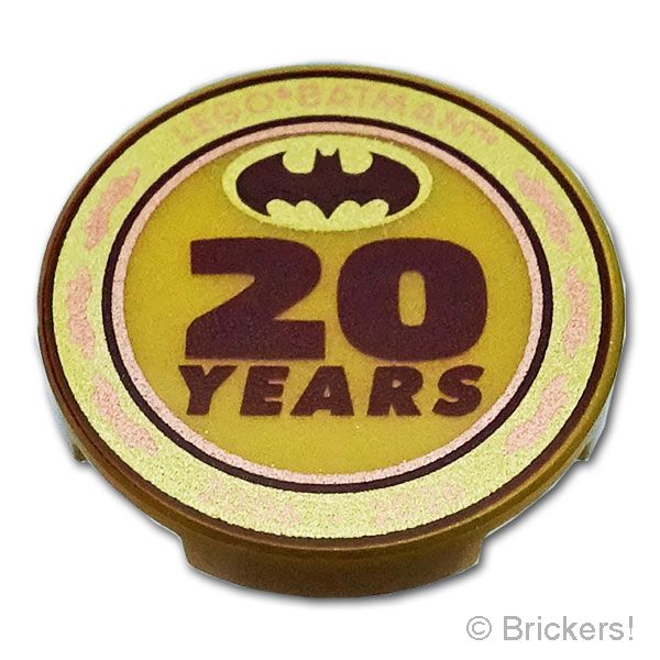 LEGO® パーツ 6586476 タイル ラウンド 2 x 2 - レゴバットマン25周年：[Pearl Gold / パールゴールド] 14769pb845-297 