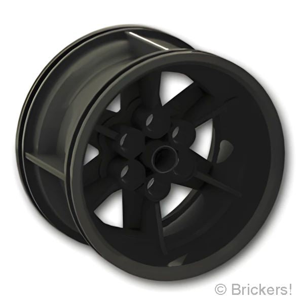 LEGO® パーツ 6061050/6253256/6284703 ホイール 56mm x 34mm - テクニック レーシング ミディアム / ピンホール：[Black / ブラック] 15038-026 