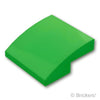 スロープ カーブ 2 x 2 x 2/3：[Bt,Green / ブライトグリーン]