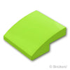 スロープ カーブ 2 x 2 x 2/3：[Lime / ライム]