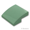 スロープ カーブ 2 x 2 x 2/3：[Sand Green / サンドグリーン]