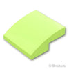 スロープ カーブ 2 x 2 x 2/3：[Yellowish Green / イエローイッシュグリーン]