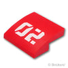 スロープ カーブ 2 x 2 x 2/3 -「02」：[Red / レッド]