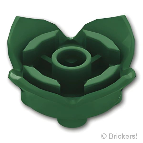 LEGO® パーツ 6426730 花 2 x 2 - 4花びらと軸穴：[Dark Green / ダークグリーン] 15469-141 
