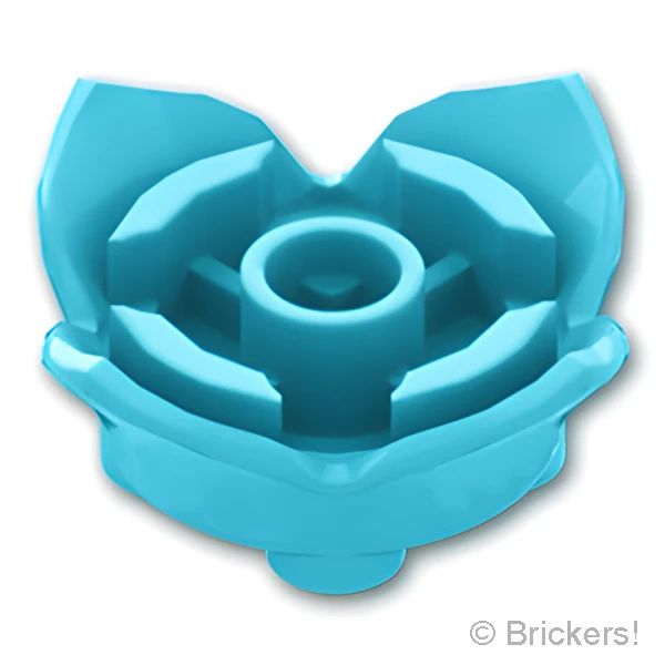 LEGO® パーツ 6058746 花 2 x 2 - 4花びらと軸穴：[Md,Azure / ミディアムアズール] 15469-156 