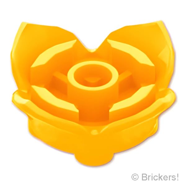 LEGO® パーツ 6525787 花 2 x 2 - 4花びらと軸穴：[Bt,Lt Orange / ブライトライトオレンジ] 15469-191 