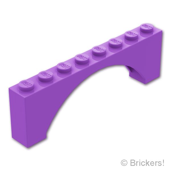 LEGO® パーツ 6451282 アーチ 1 x 8 x 2 - ライズド：[Md,Lavender / ミディアムラベンダー] 16577-324 