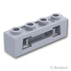 ラウンドタイル シューター 1 x 4：[Light Bluish Gray / グレー]