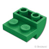 スロープ インバート カーブ 2 x 2 x 1 -  2スタッド：[Green / グリーン]