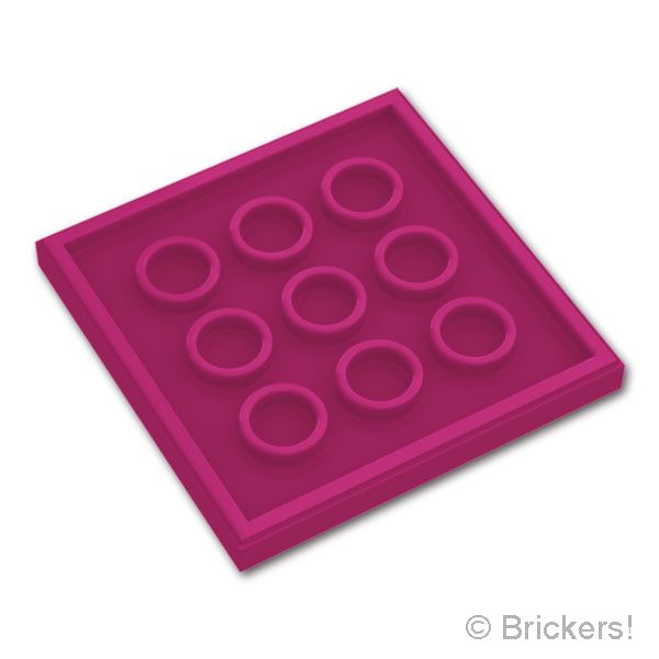 LEGO® パーツ 6608103 タイル 4 x 4：[Magenta / マゼンタ] 1751-124 